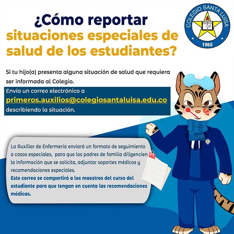 Reporte situaciones especiales de salud