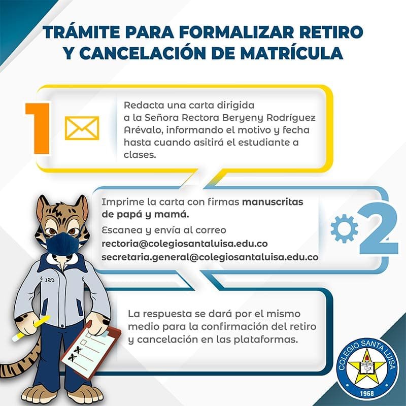 Trámite Retiro y Cancelación Matrícula