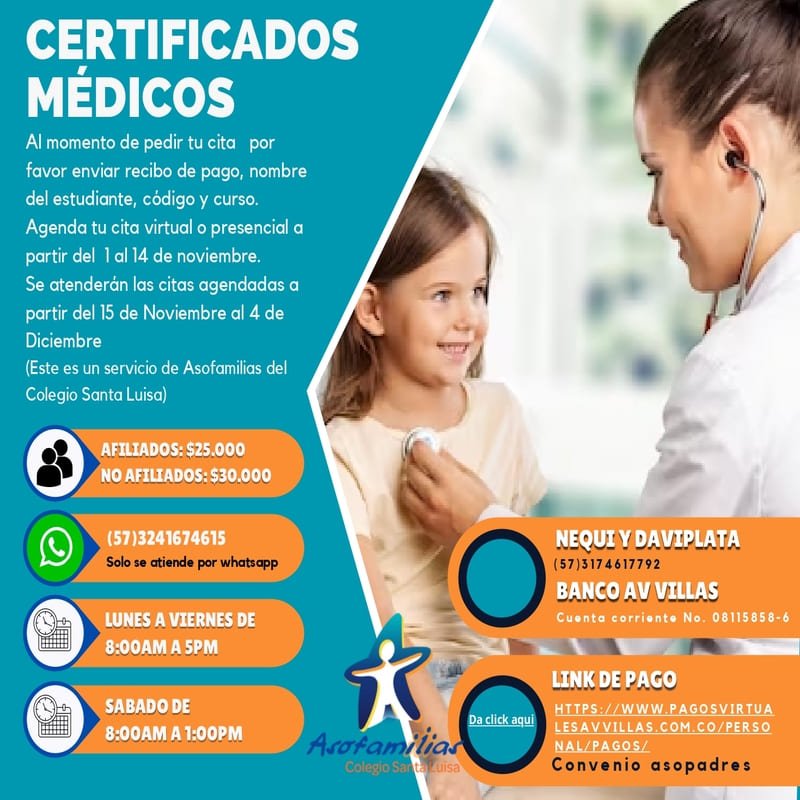 Asofamilias Certificados Médicos 2023