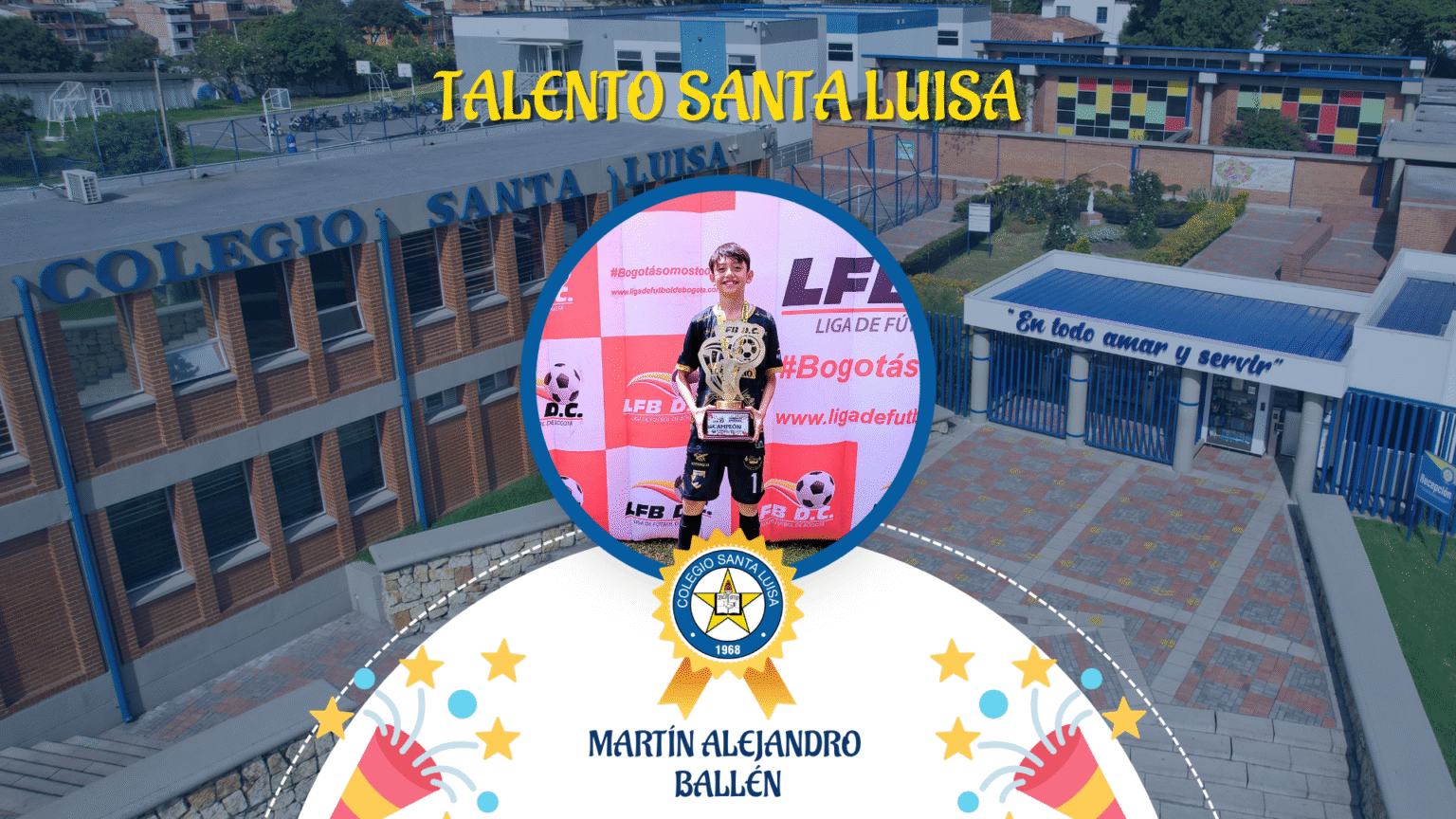 Estudiante Martín Alejandro Ballén, campeón de la Copa Oro
