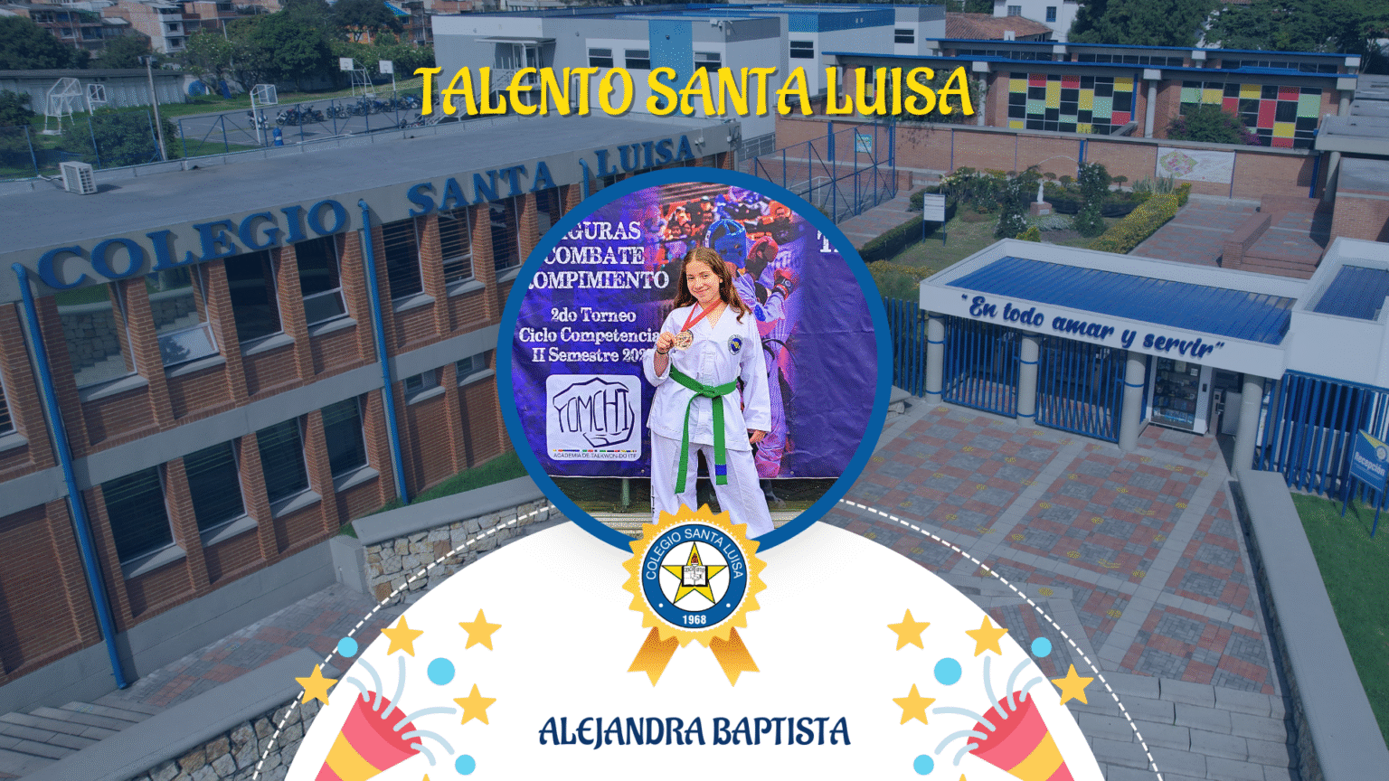 La estudiante Alejandra Baptista se destacó en competencia de Taekwondo