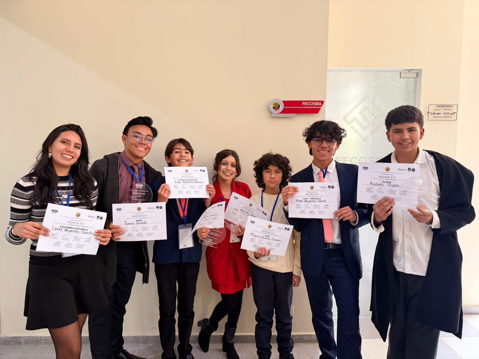 Nuestra institución participó en la décima séptima edición del modelo SBLMMUN XVII