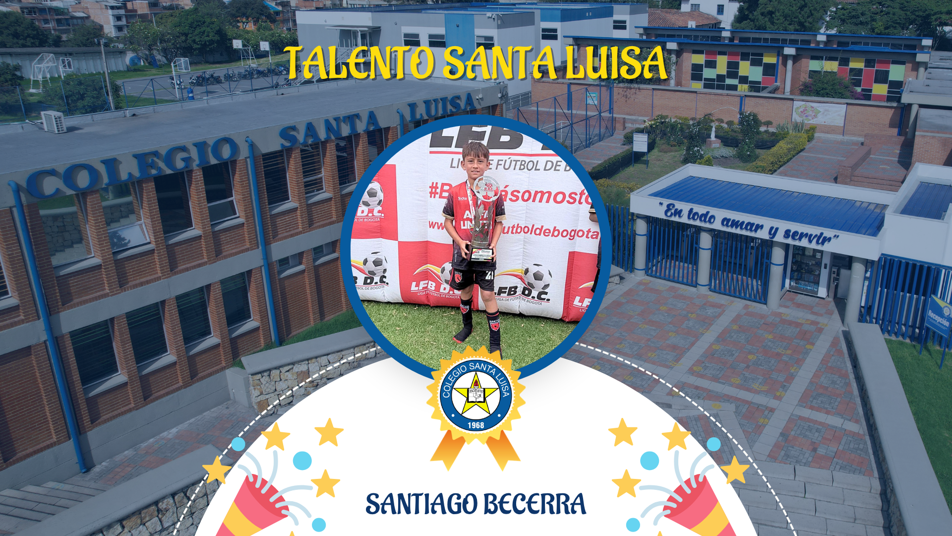 El Estudiante Santiago Becerra se convirtió en subcampeón de la Liga de Fútbol de Bogotá