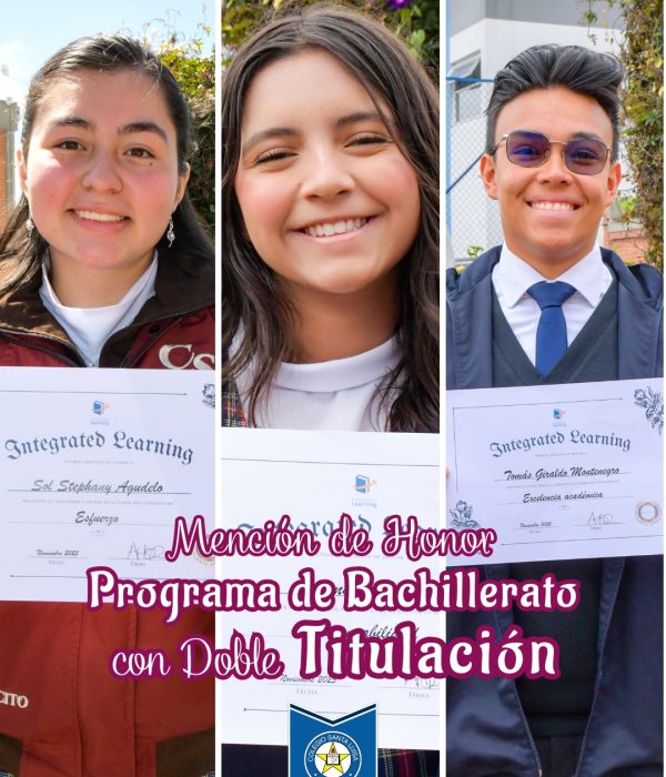 Mención de Honor a los estudiantes que participan en el programa de Bachillerato con Doble Titulación